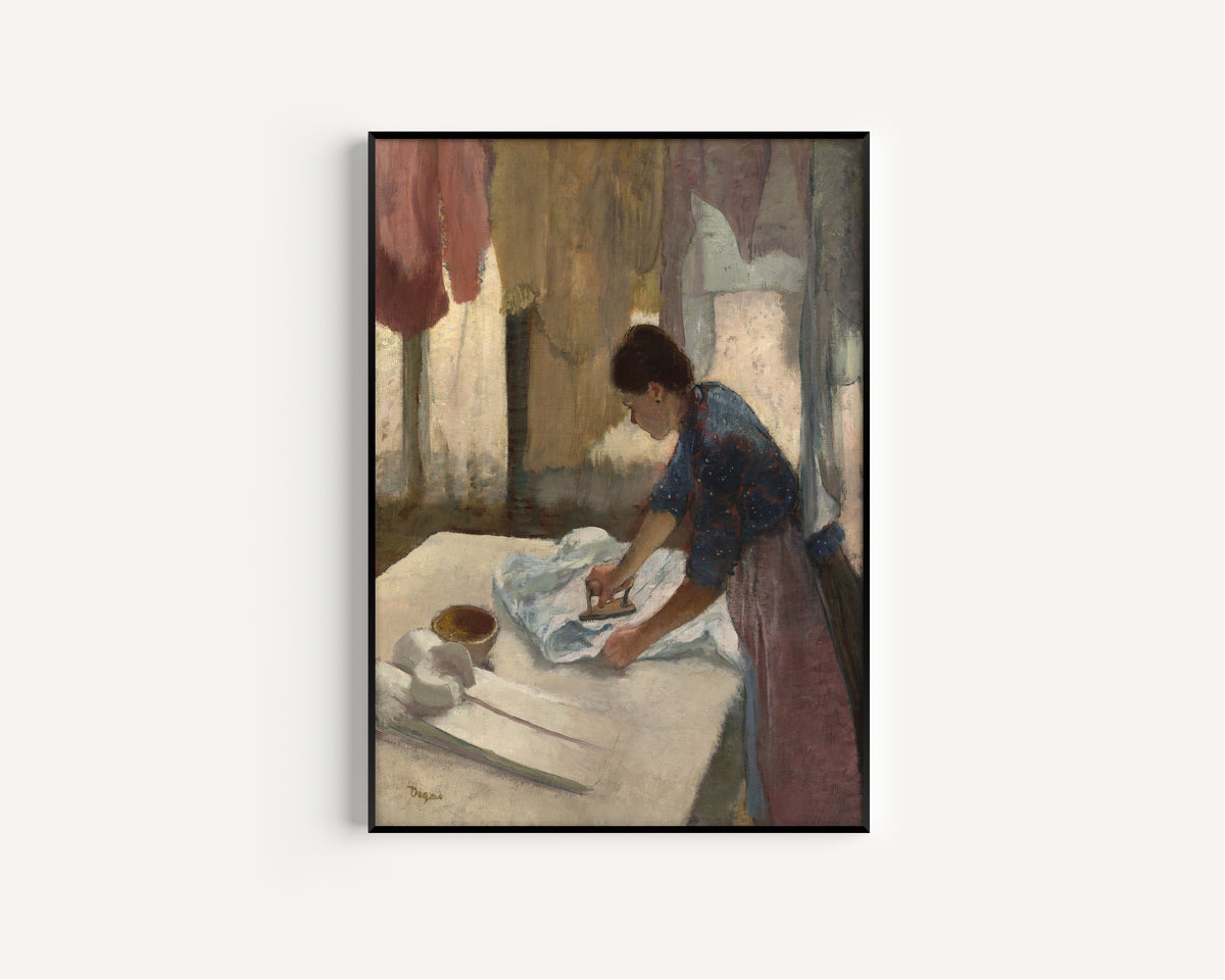 Edgar Degas — Woman Ironing in a Blue Blouse | Fine Art Print