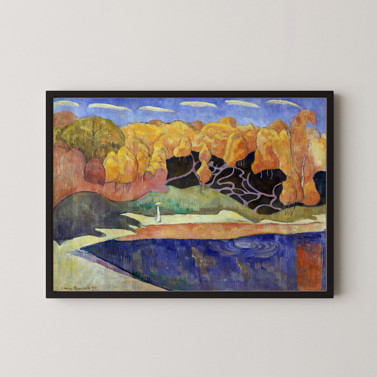 Émile Bernard — Woman Walking on the Banks of the Aven | Fine Art Print
