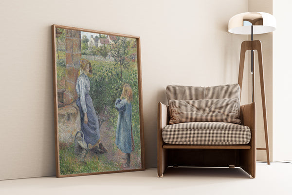 Camille Pissarro — Woman and Child at the Well | Fine Art Print