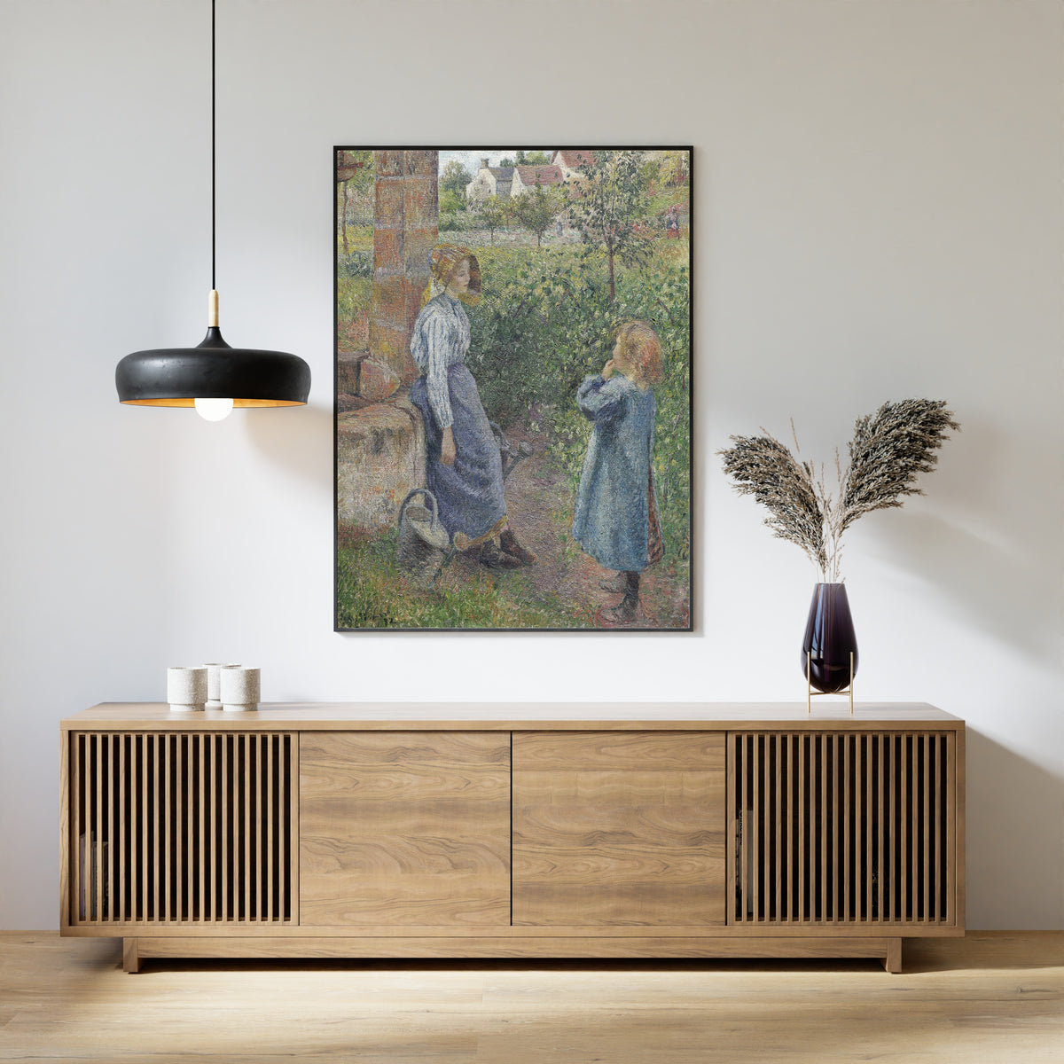 Camille Pissarro — Woman and Child at the Well | Fine Art Print