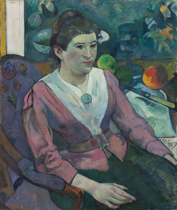 Paul Gauguin — Woman in Front of a Still Life by Cézanne | Fine Art Print