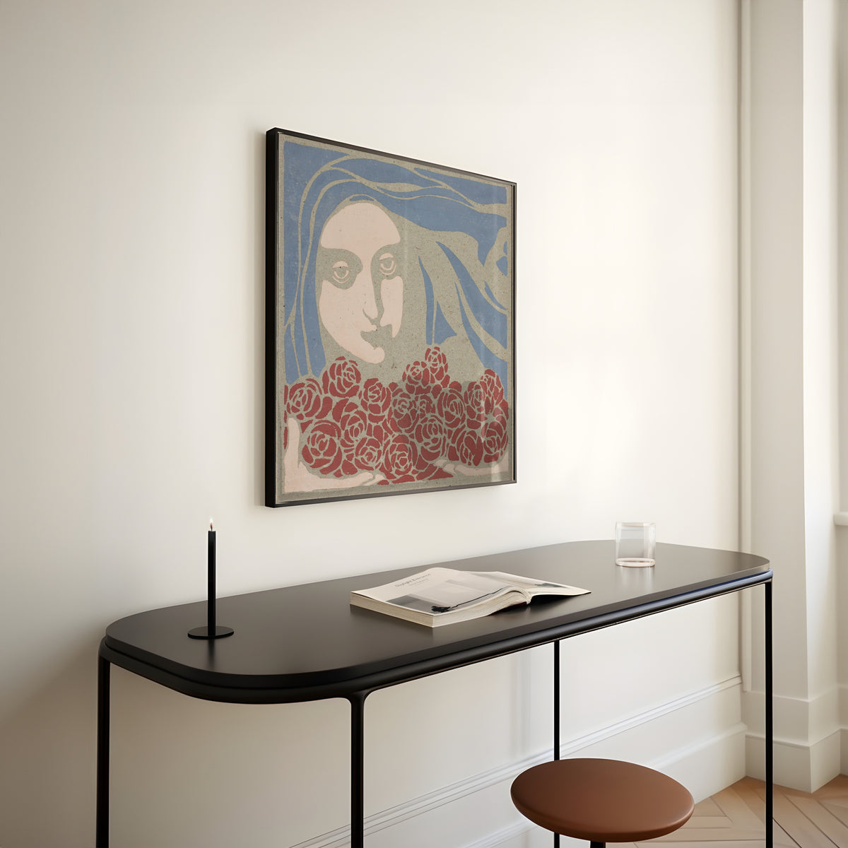 Koloman Moser — Woman's Head with Roses | Lithograph Print