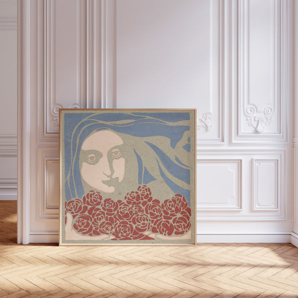 Koloman Moser — Woman's Head with Roses | Lithograph Print