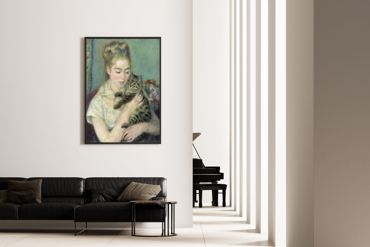 Pierre-Auguste Renoir — Woman with a Cat | Fine Art Print