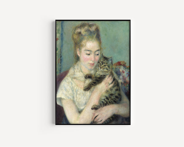 Pierre-Auguste Renoir — Woman with a Cat | Fine Art Print