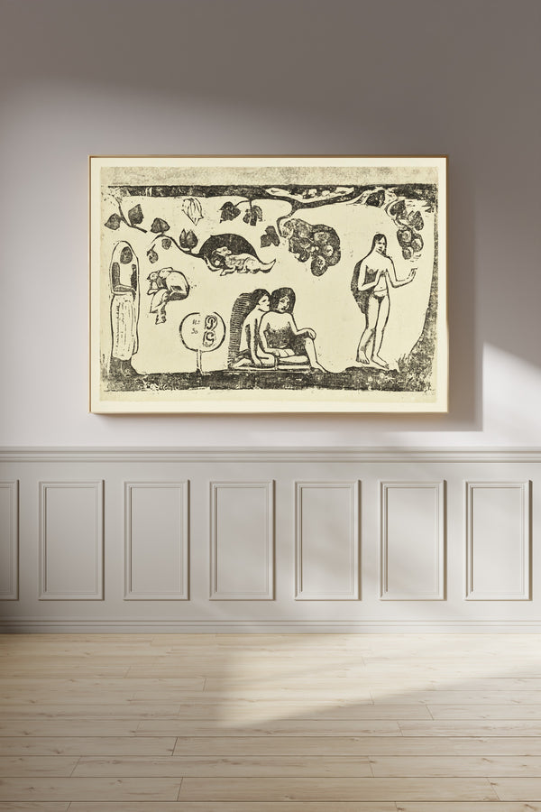 Paul Gauguin — Women, Animals and Foliage | Woodcut Print