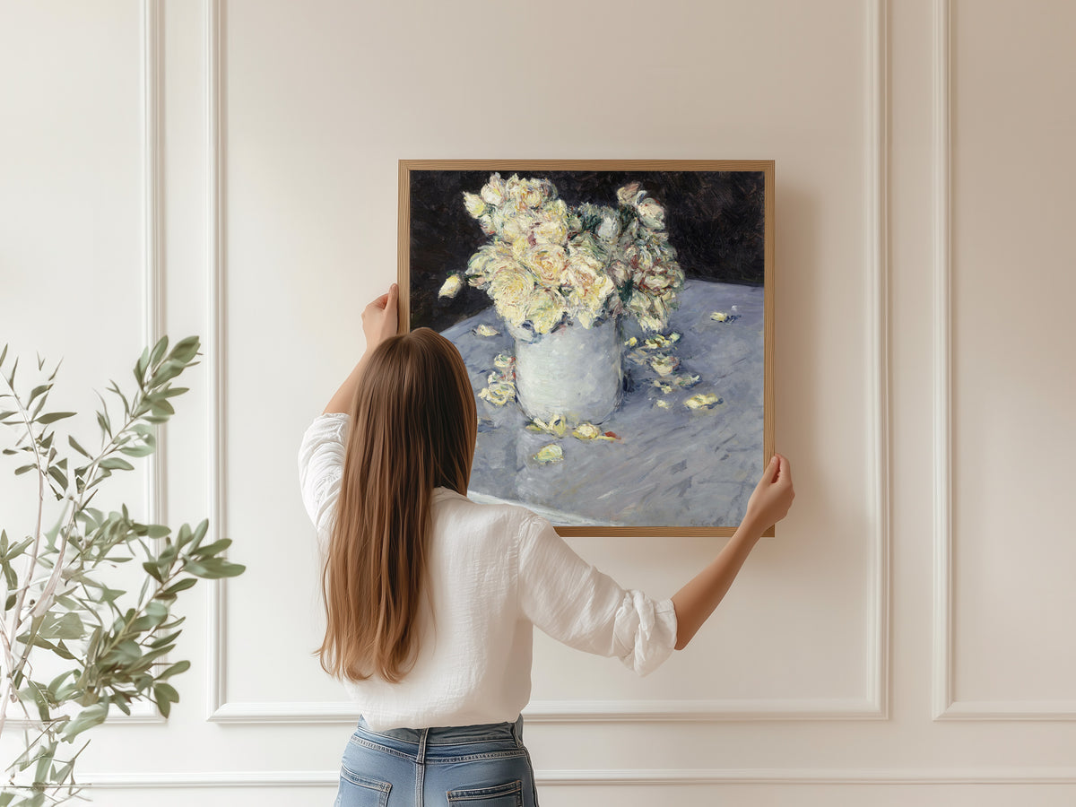 Gustave Caillebotte — Yellow Roses in a Vase | Fine Art Print