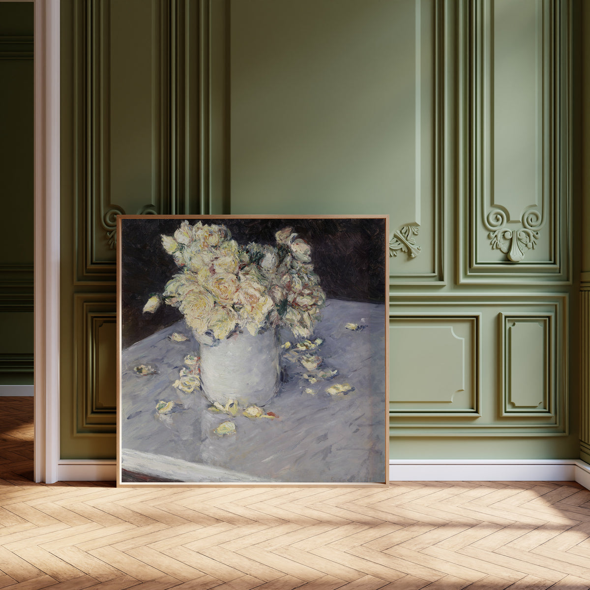 Gustave Caillebotte — Yellow Roses in a Vase | Fine Art Print