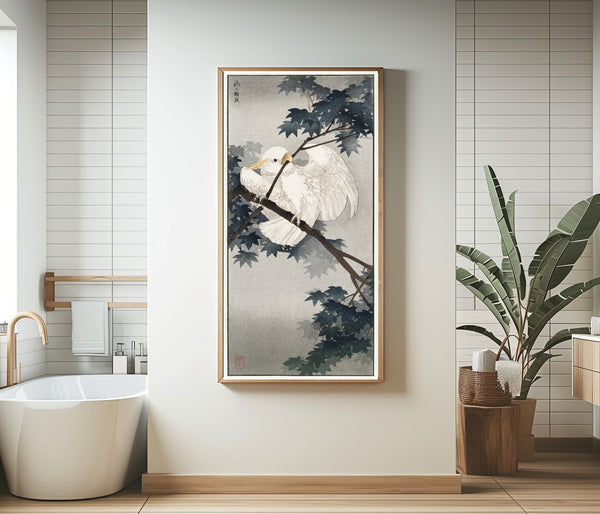 Ohara Koson — Yellow-crested Cockatoo in Tree | Japanese Bird & Flower Woodblock Print