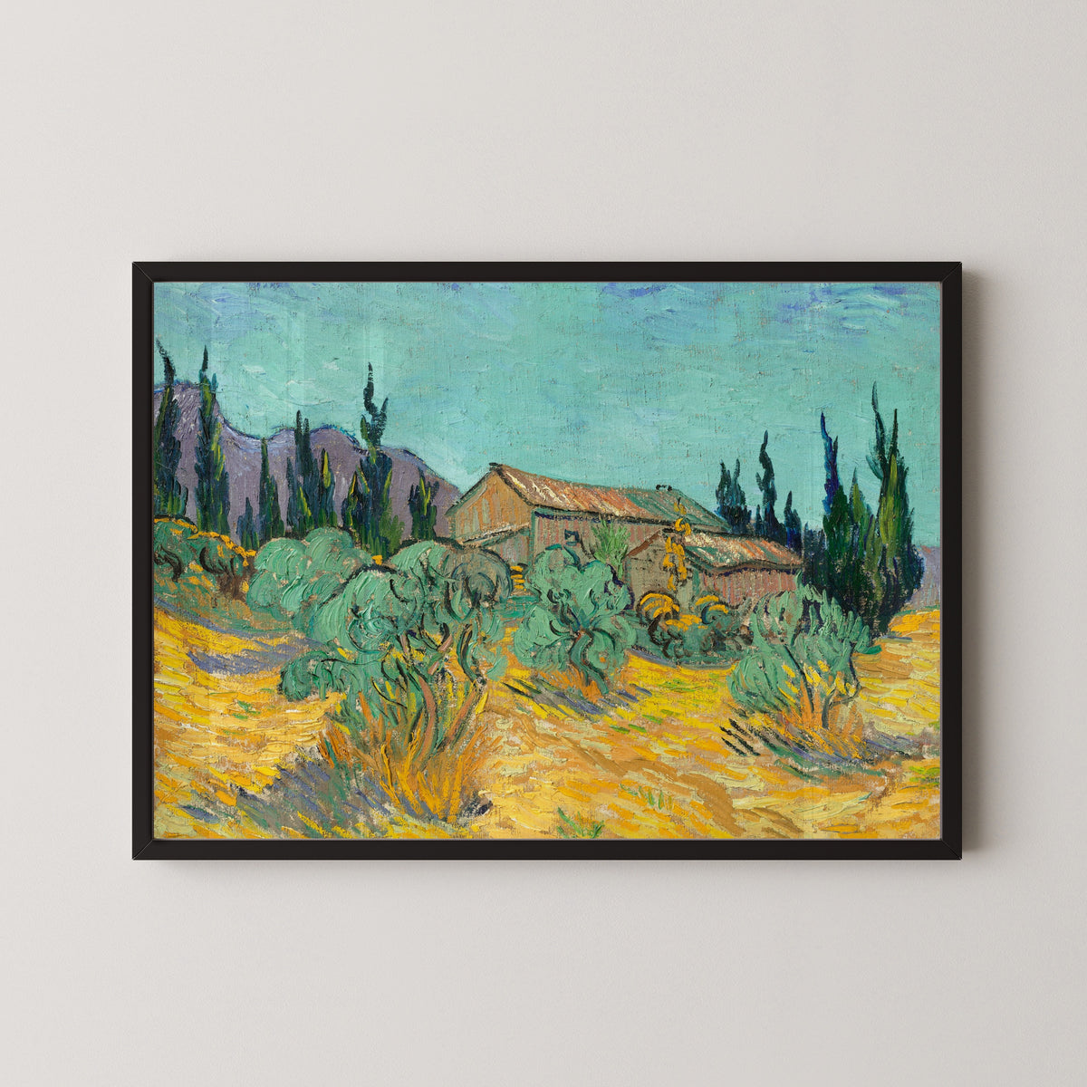 Vincent van Gogh — Huts surrounded by Olive Trees and Cypresses | Fine Art Print