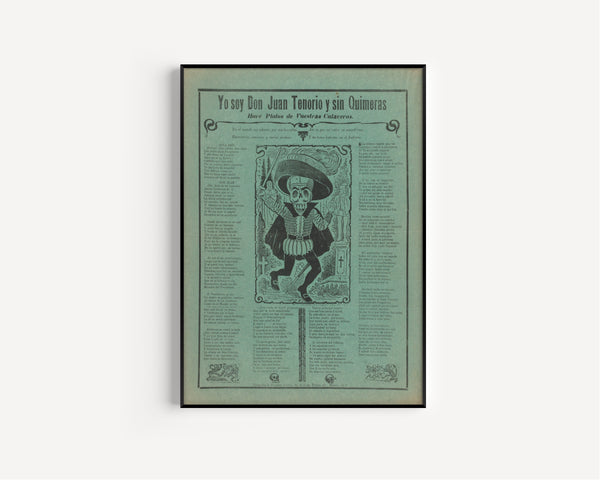 José Guadalupe Posada — Yo soy Don Juan Tenorio y sin quimeras | Relief Print