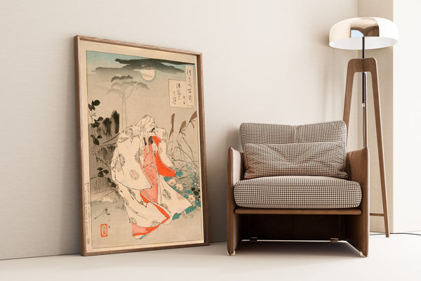 Tsukioka Yoshitoshi — Yokobue Waiting from Takiguchi Tokiyori | Japanese Woodblock Print (Ukiyo-e)
