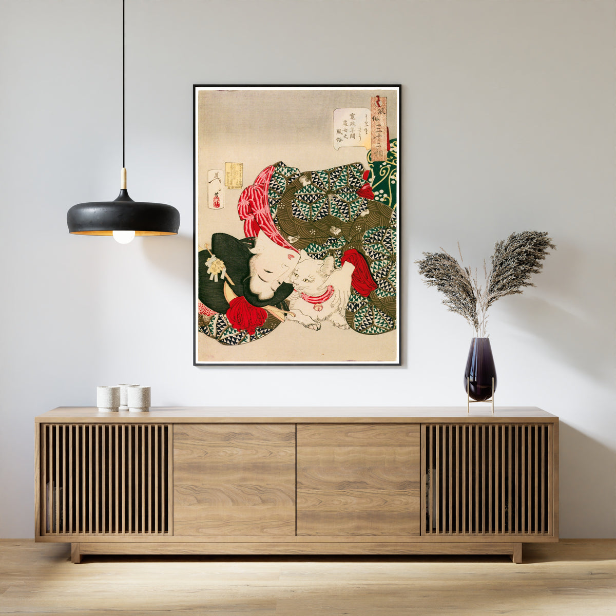 Tsukioka Yoshitoshi — Looks Noisy (Kansei-era maiden) | Japanese Woodblock Print (Ukiyo-e)