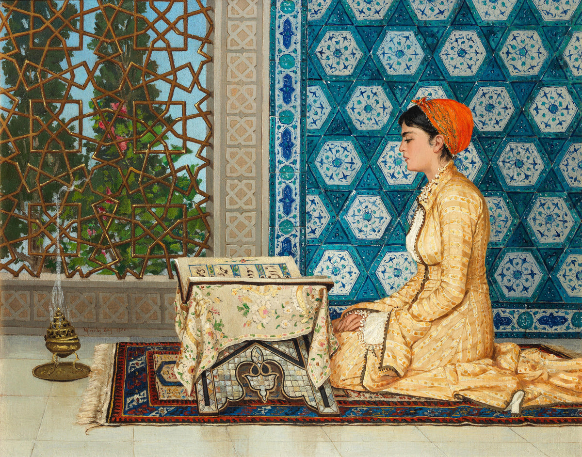 Osman Hamdi Bey — Young Girl Reciting the Quran | Fine Art Print