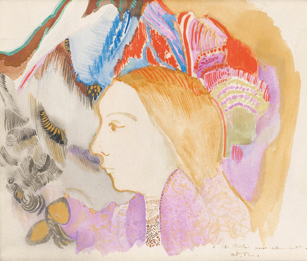 Odilon Redon — Young Girl and Flowers | Symbolist Art Print