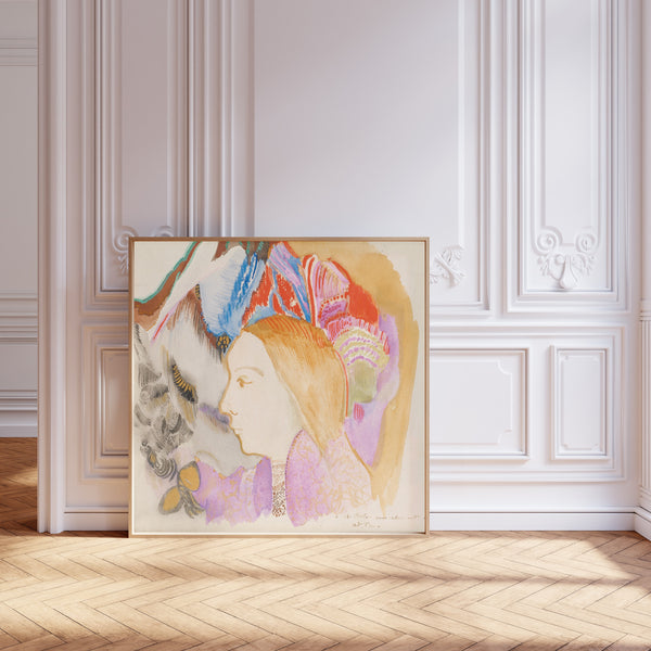 Odilon Redon — Young Girl and Flowers | Symbolist Art Print