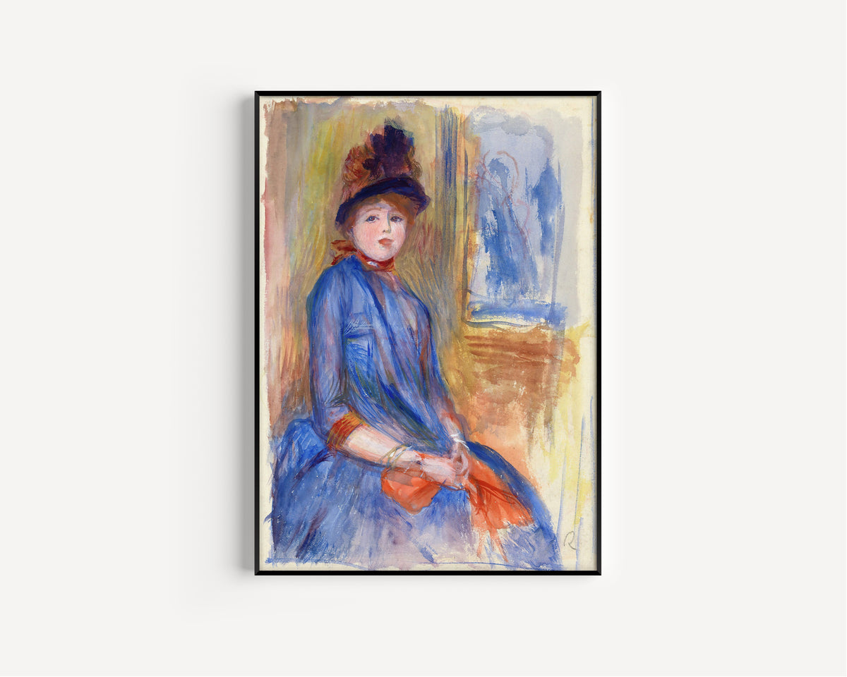 Pierre-Auguste Renoir — Young Girl in a Blue Dress | Fine Art Print