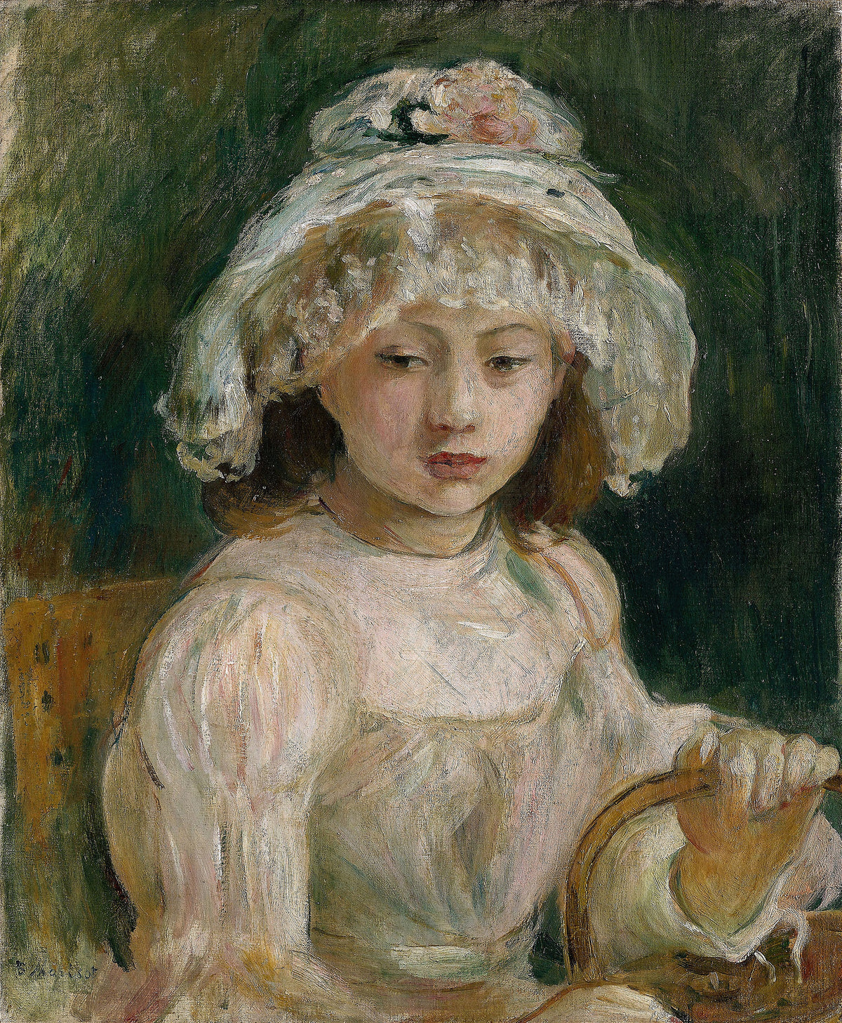 Berthe Morisot — Young Girl with Hat | Fine Art Print