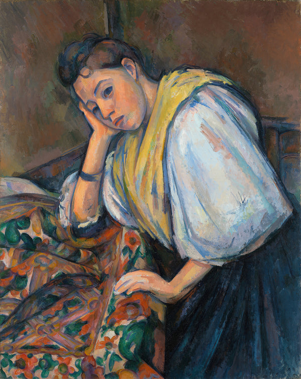 Paul Cezanne — Young Italian Woman at a Table | Fine Art Print
