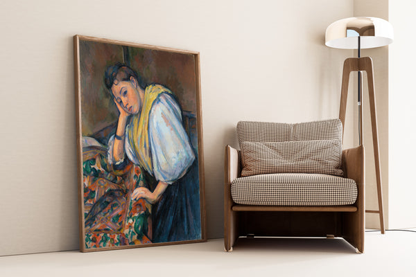 Paul Cezanne — Young Italian Woman at a Table | Fine Art Print