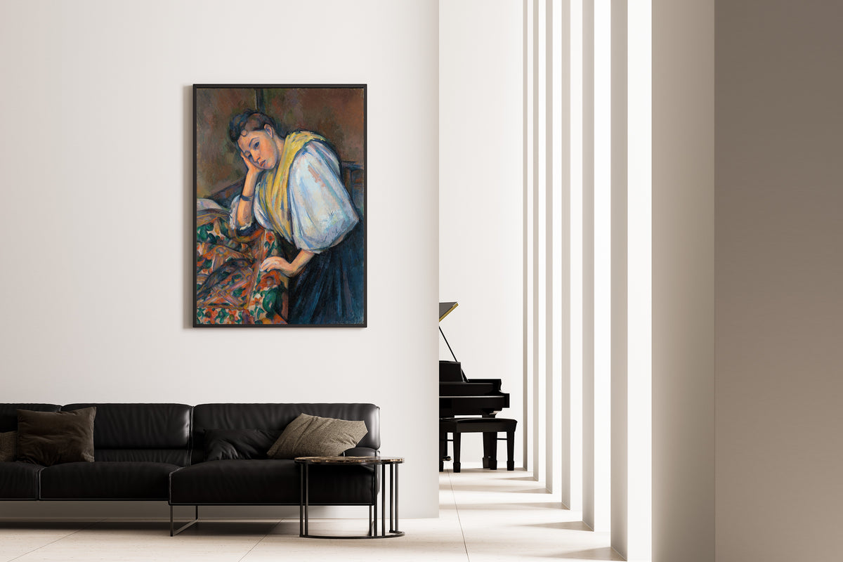 Paul Cezanne — Young Italian Woman at a Table | Fine Art Print