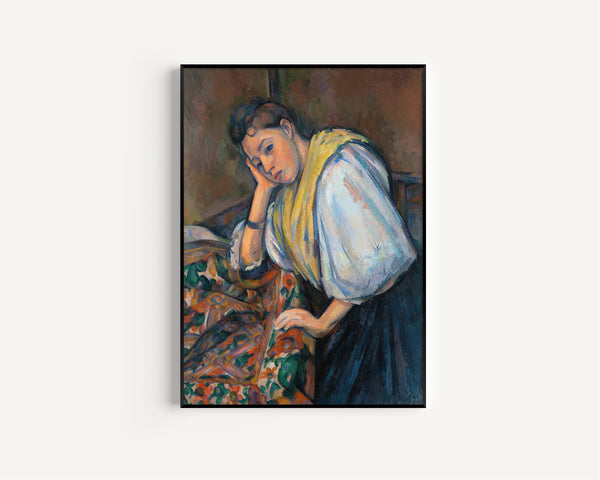 Paul Cezanne — Young Italian Woman at a Table | Fine Art Print
