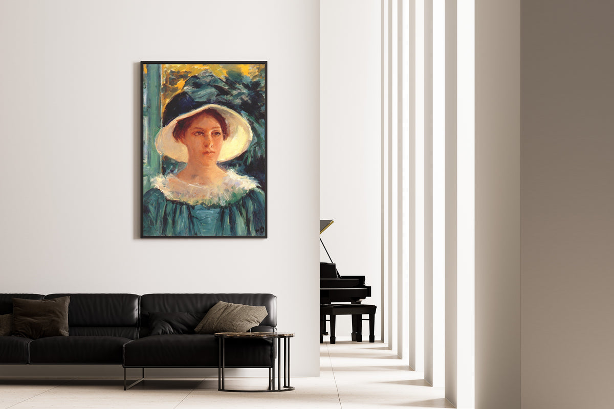 Mary Cassatt — Young Woman in Green, Outdoors in the Sun | Fine Art Print