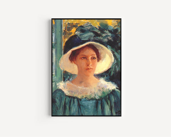 Mary Cassatt — Young Woman in Green, Outdoors in the Sun | Fine Art Print