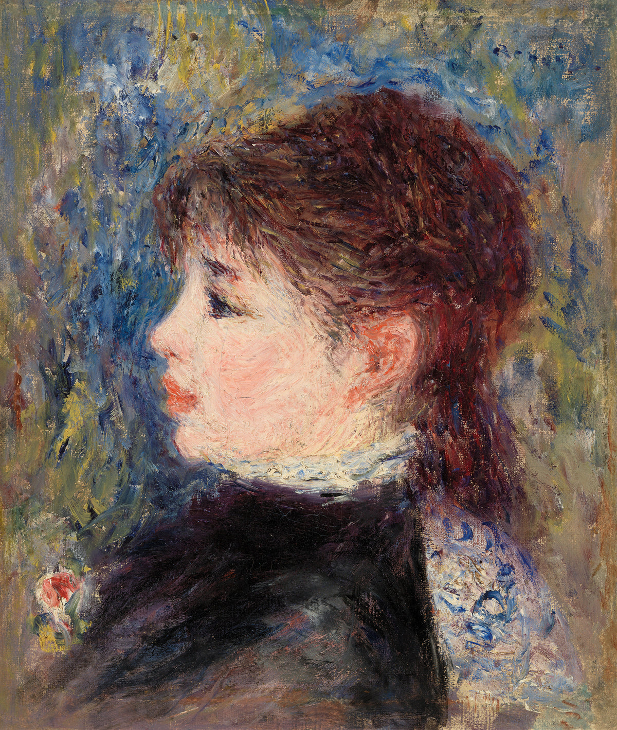 Pierre-Auguste Renoir — Young Woman with Rose | Fine Art Print