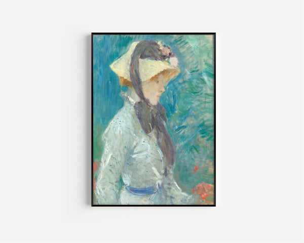 Berthe Morisot — Young Woman with a Straw Hat | Fine Art Print