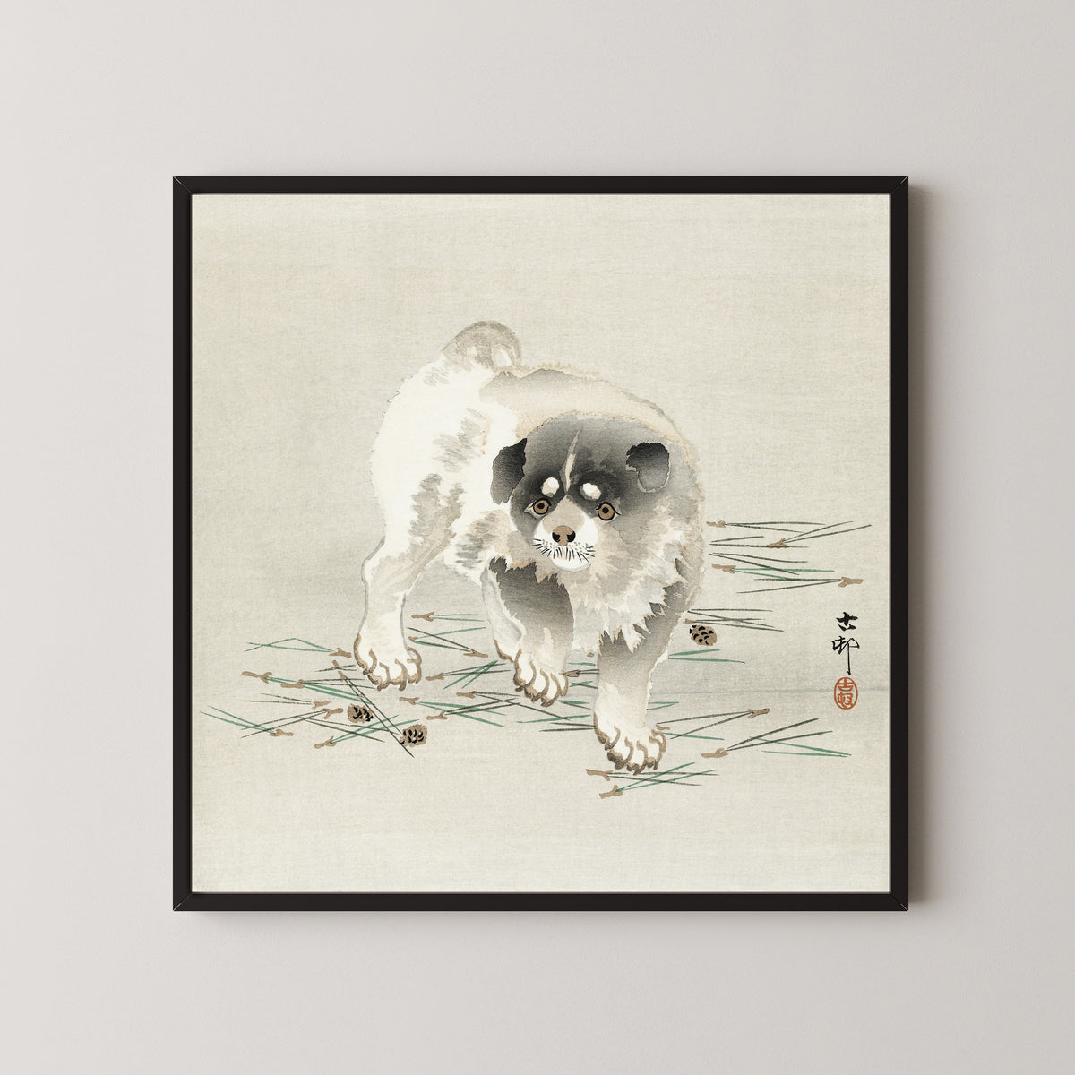 Ohara Koson — Young Dog | Japanese Bird & Flower Woodblock Print