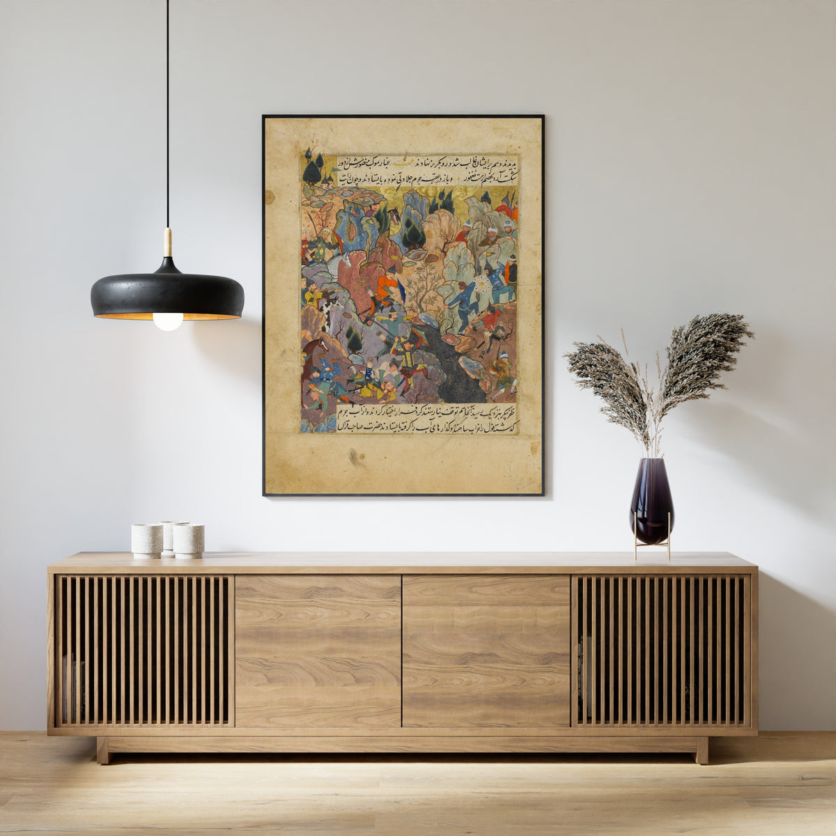Zafarnama: Battle Scene | Persian Miniature Art Print