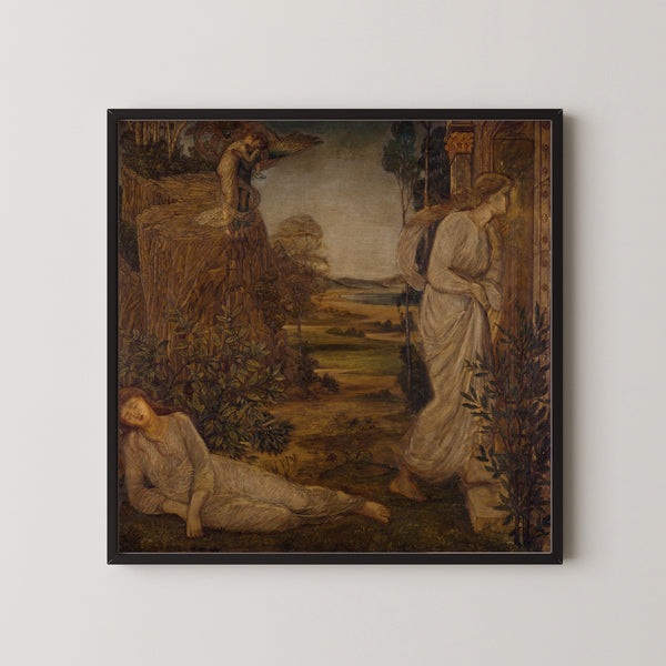 Edward Burne-Jones — Zephyrus Bearing Psyche | Pre-Raphaelite Art Print