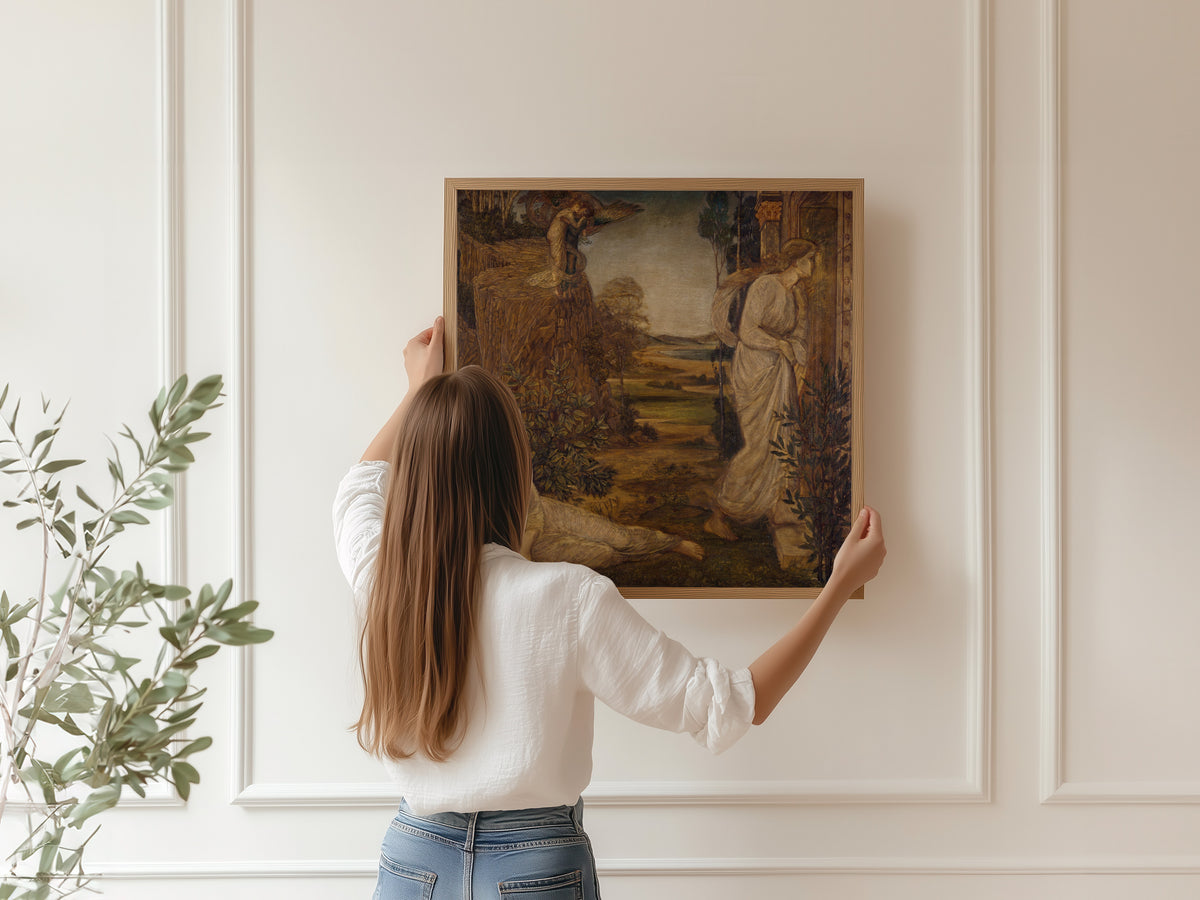 Edward Burne-Jones — Zephyrus Bearing Psyche | Pre-Raphaelite Art Print