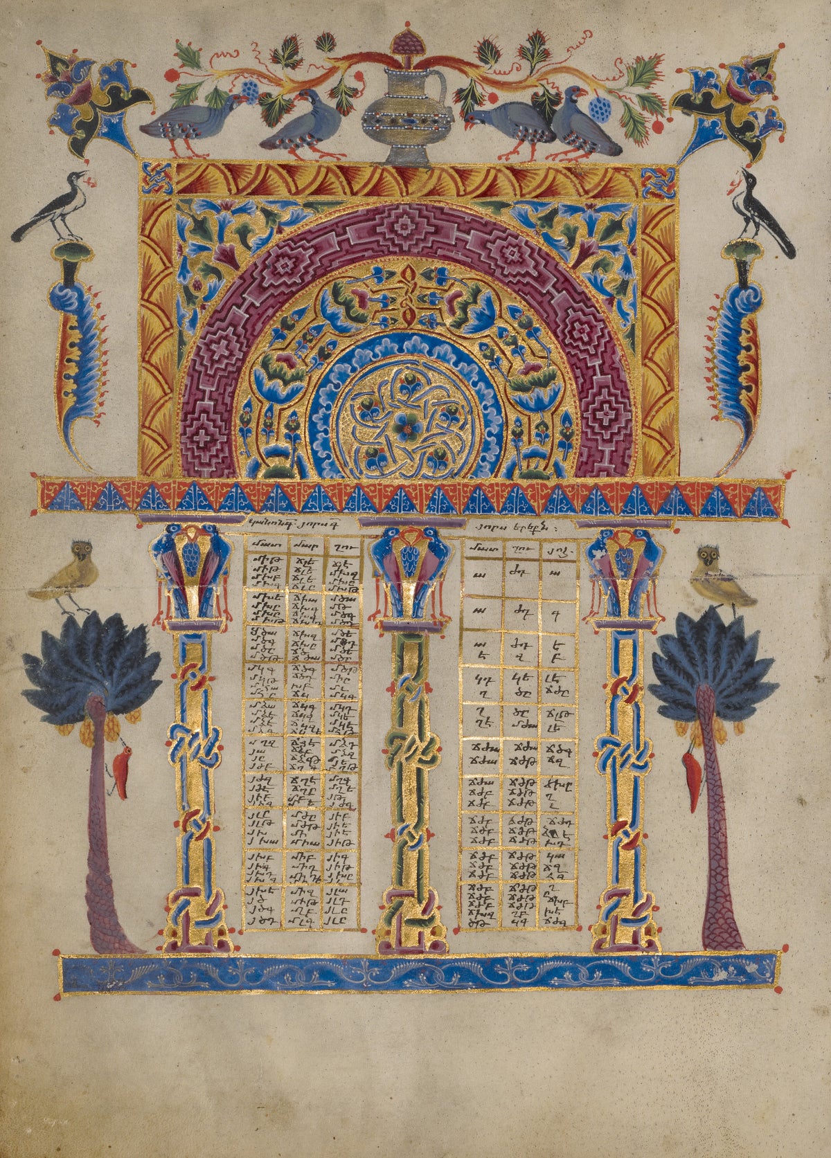 T'oros Roslin — Zeyt'un Gospels: Canon Table Page | Illuminated Manuscript Print