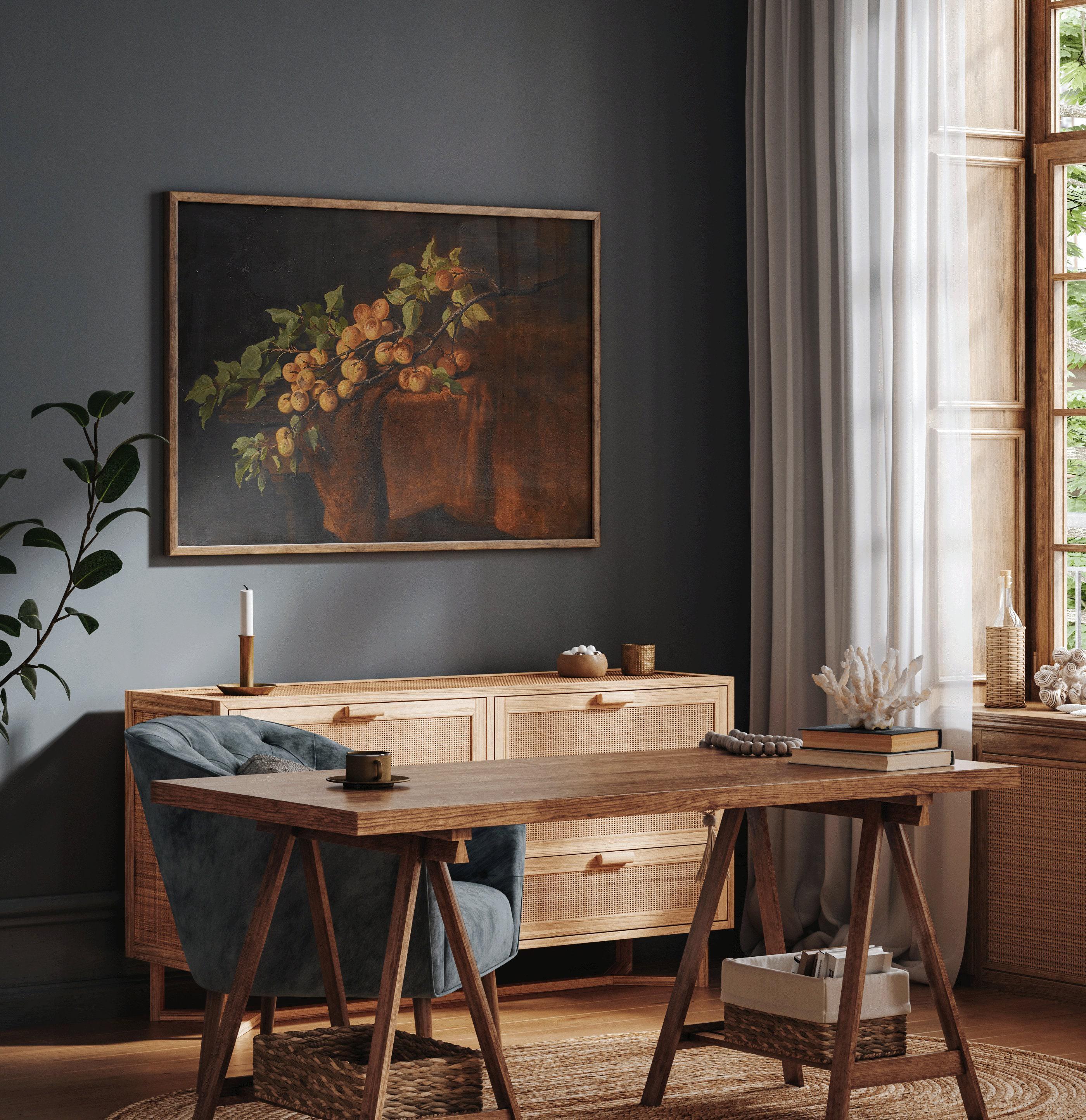 Adam Ludwig Kunz - Apricot Branch | Famous Still Life Art (available handframed or unframed) - 9ArtPrints