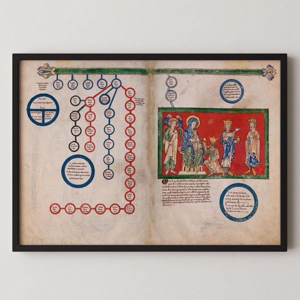 Adoration of the Magi — Illuminated Manuscript Art Print