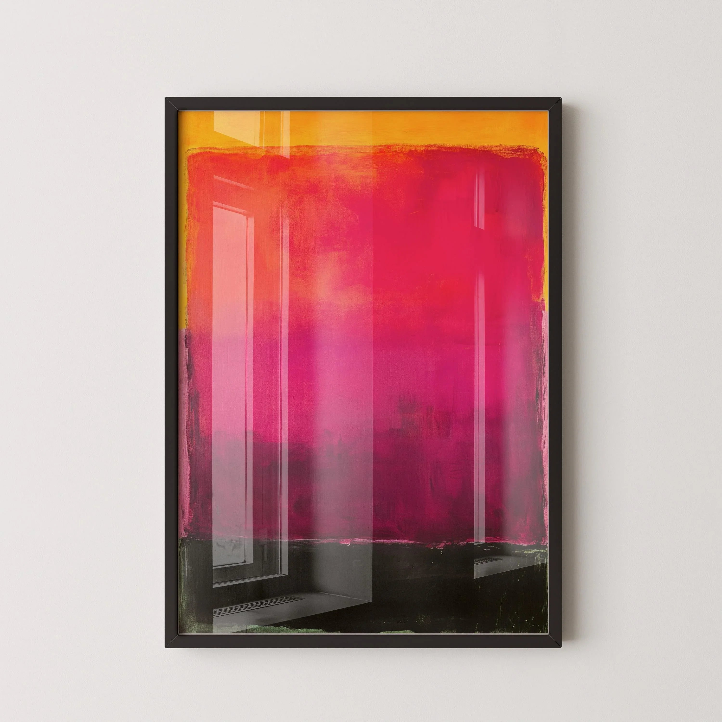 After Mark Rothko - Black and Purple (Colour Field: AI) | Modern Abstract Art (Available handframed or unframed) - 9ArtPrints