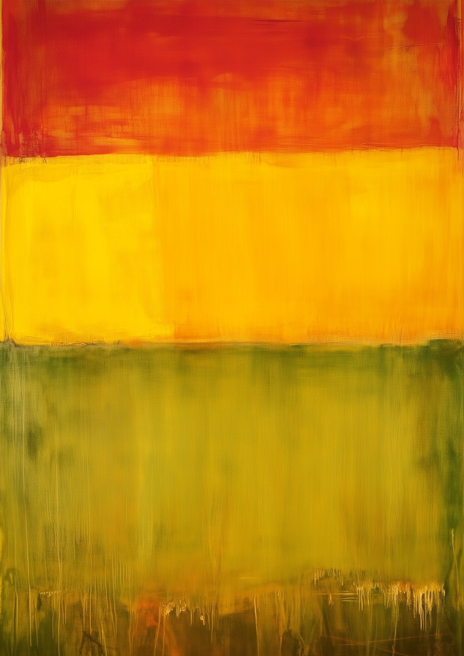 After Mark Rothko — Green, Yellow and Red (Colour Field) | Fine Art Print - 9ArtPrints