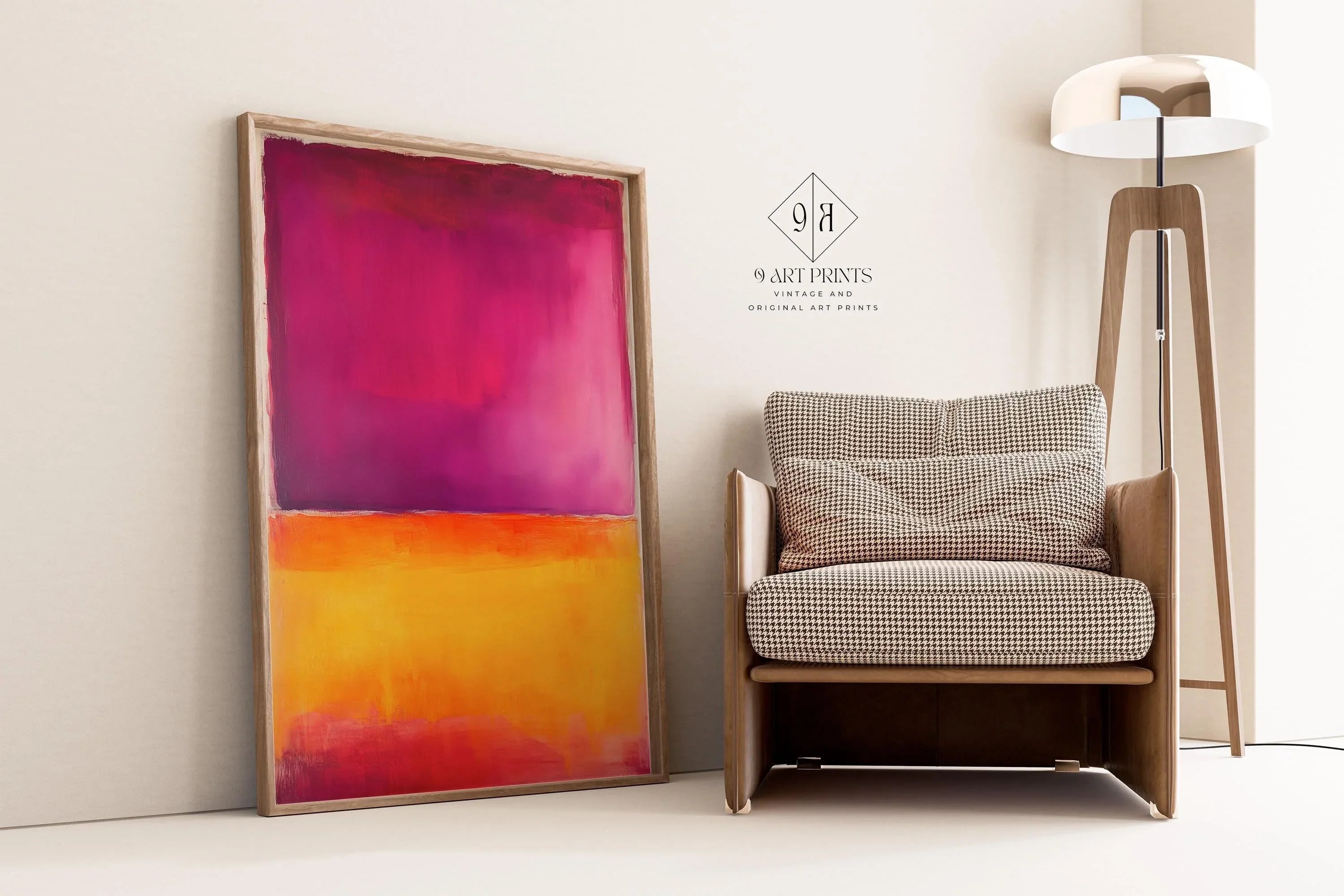 After Mark Rothko - Orange and Purple (Colour Field: AI) | Modern Abstract Art (Available handframed or unframed) - 9ArtPrints