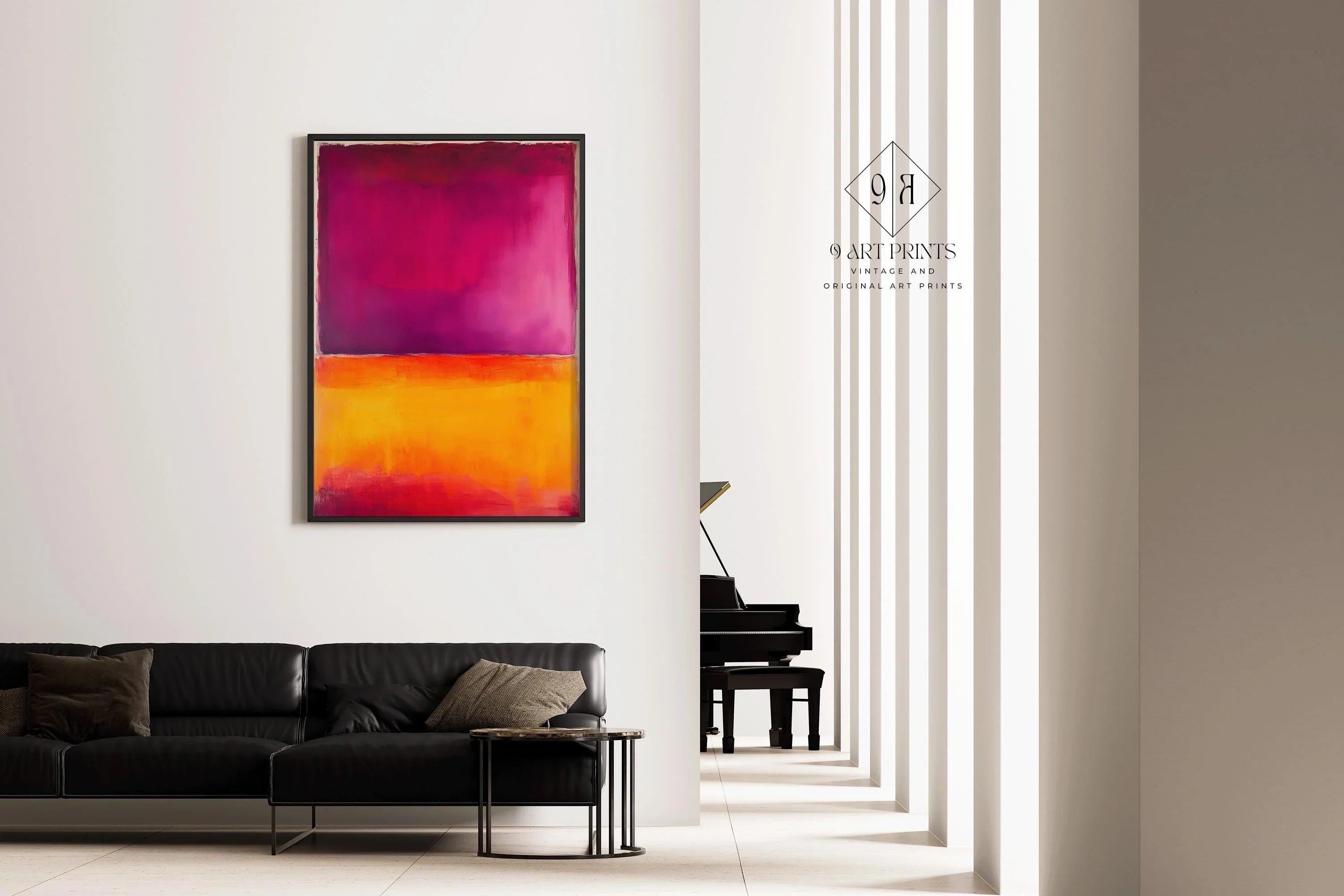 After Mark Rothko - Orange and Purple (Colour Field: AI) | Modern Abstract Art (Available handframed or unframed) - 9ArtPrints