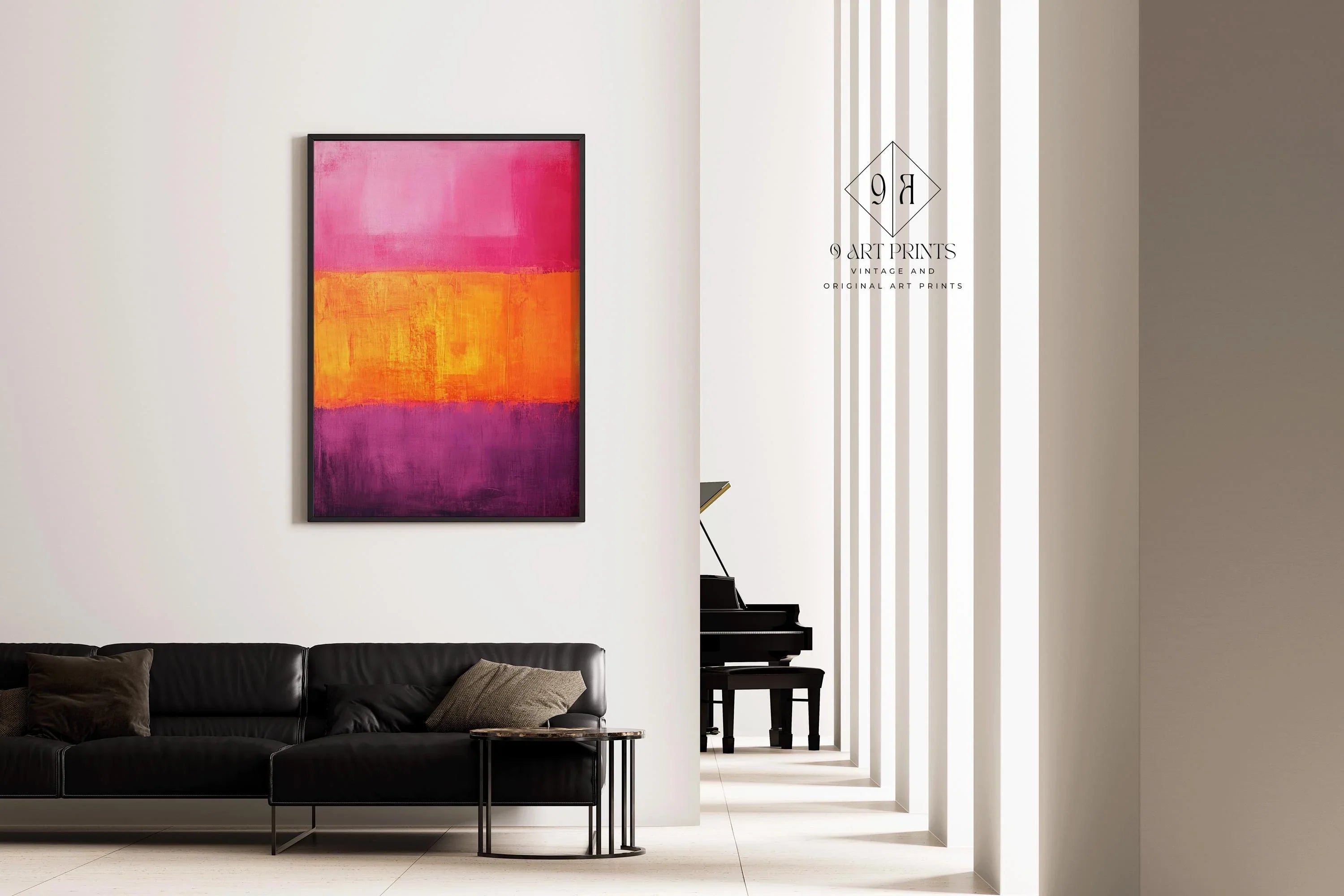 After Mark Rothko - Orange and Purple II (Colour Field: AI) | Modern Abstract Art (Available handframed or unframed) - 9ArtPrints