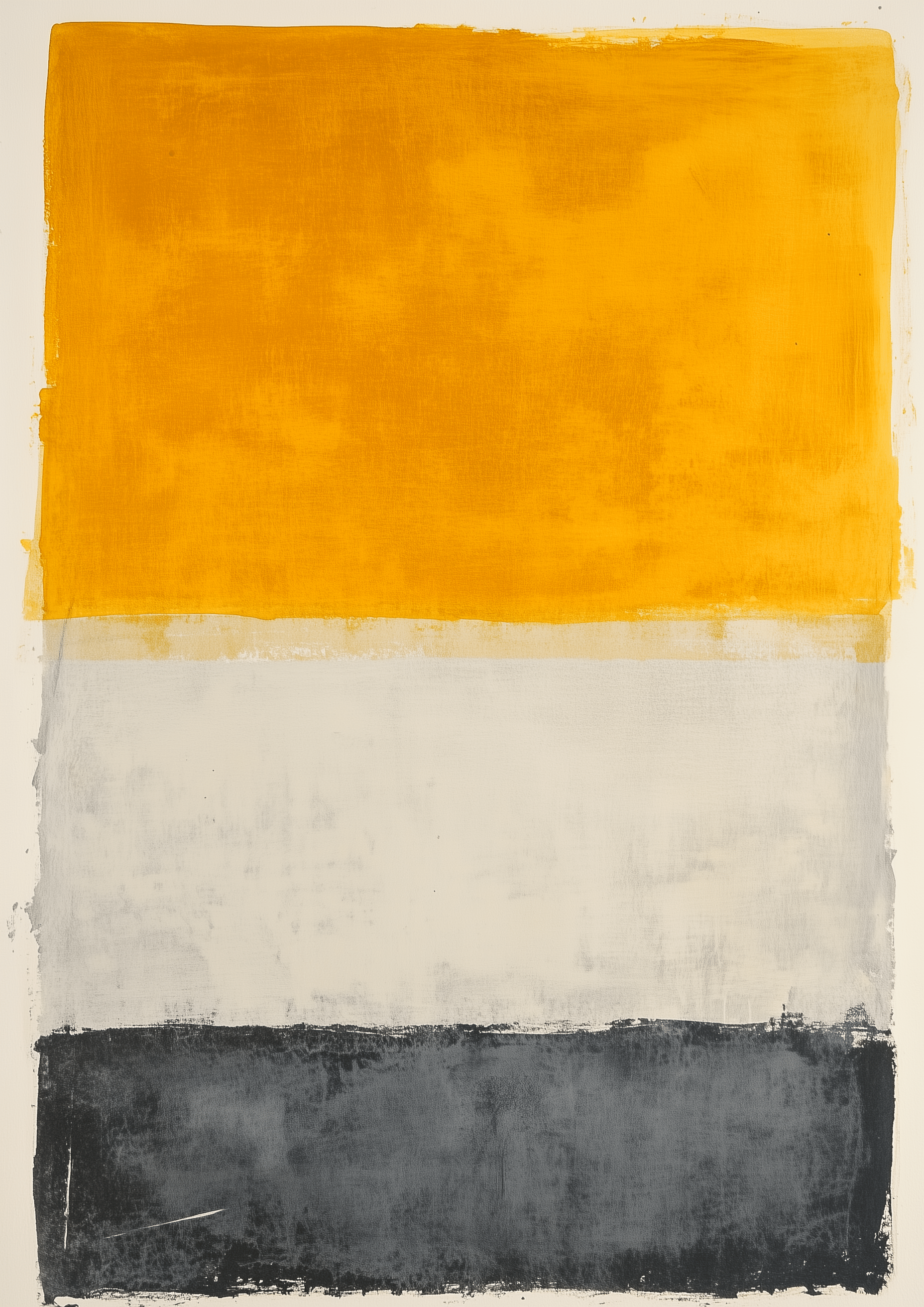 After Mark Rothko — White, Yellow and Dark Grey (Colour Field) | Fine Art Print - 9ArtPrints