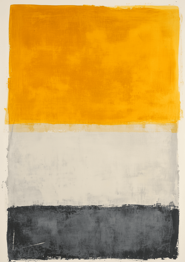 After Mark Rothko — White, Yellow and Dark Grey (Colour Field) | Fine Art Print