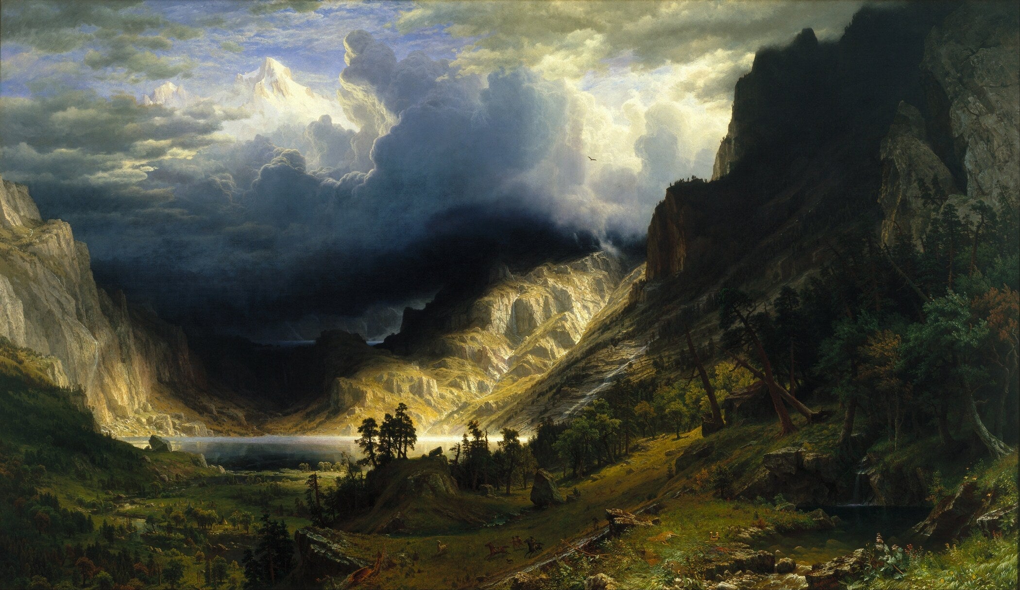 Albert Bierstadt — A Storm in the Rocky Mountains | Landscape Fine Art Print - 9ArtPrints