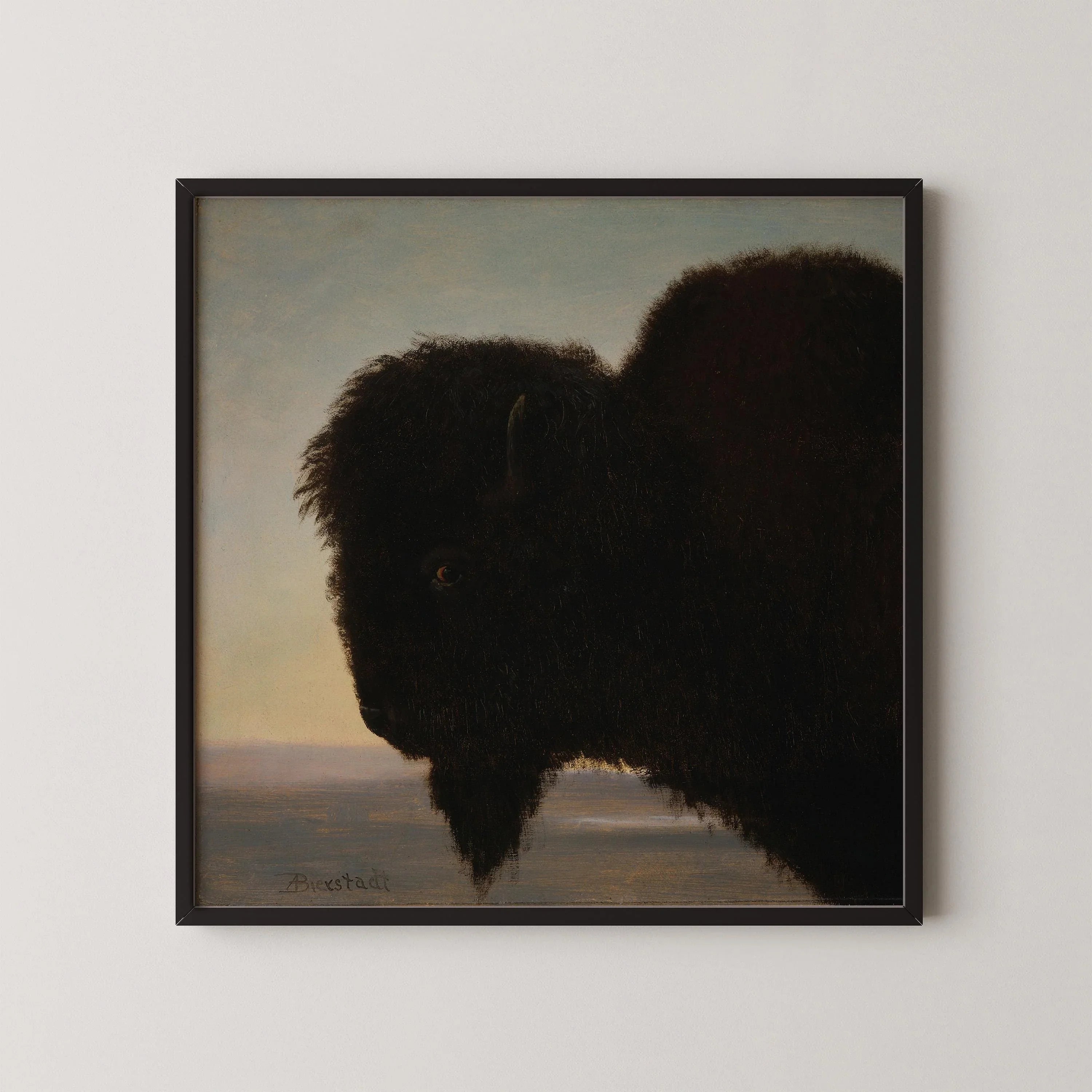 Albert Bierstadt - Buffalo | Famous Vintage Painting (available handframed or unframed) 1x1 - 9ArtPrints