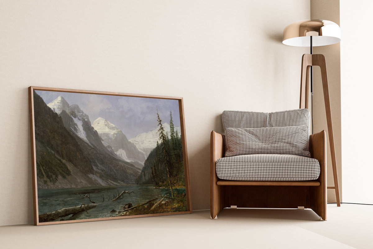 Albert Bierstadt — Canadian Rockies (Lake Louise) | Landscape Fine Art Print - 9ArtPrints