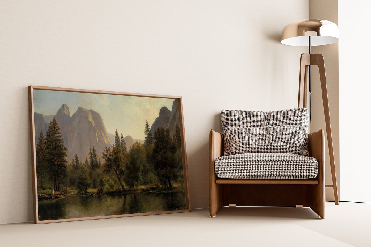 Albert Bierstadt — Cathedral Rocks, Yosemite Valley | Landscape Fine Art Print - 9ArtPrints