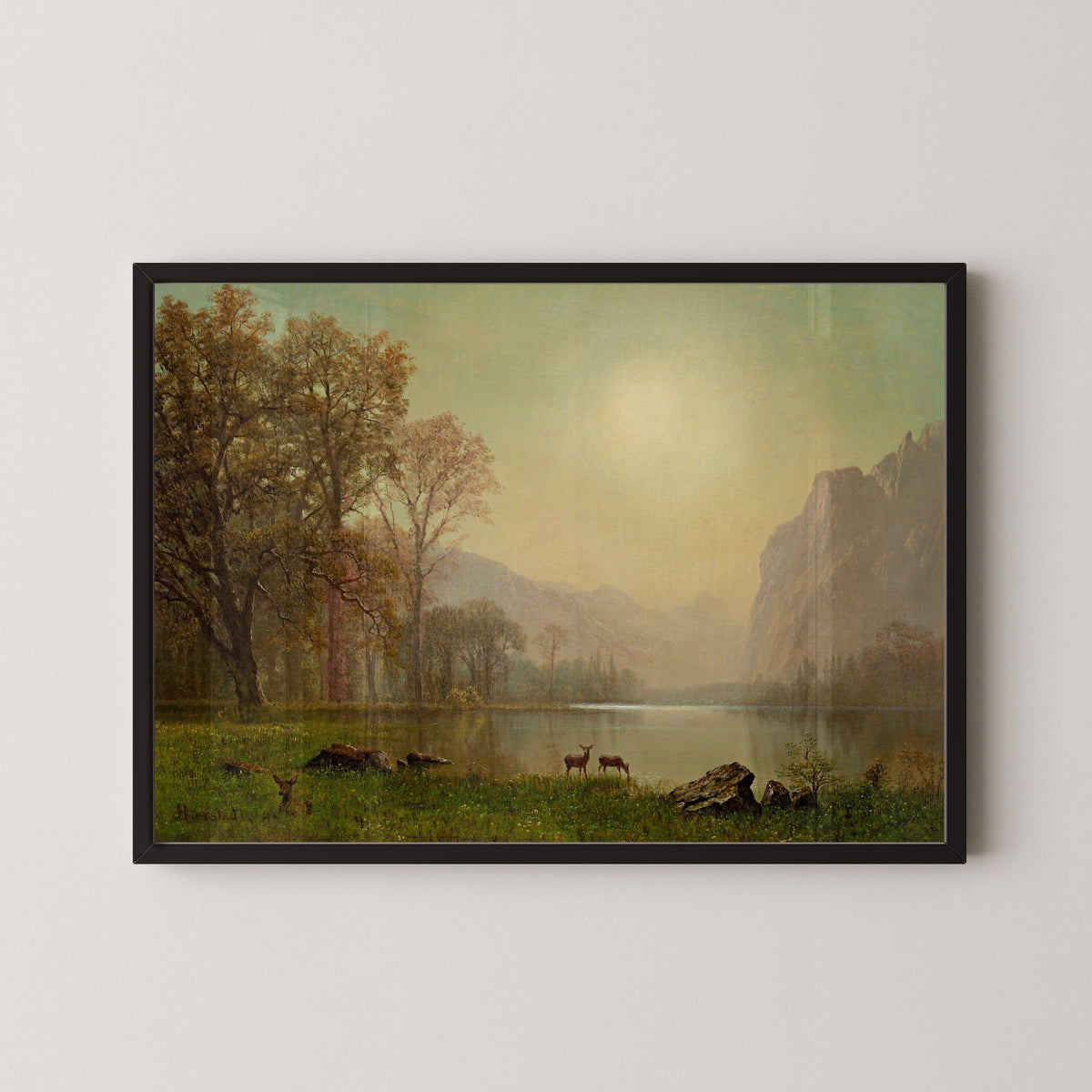 Albert Bierstadt — Dawn in the Rockies | Landscape Fine Art Print - 9ArtPrints