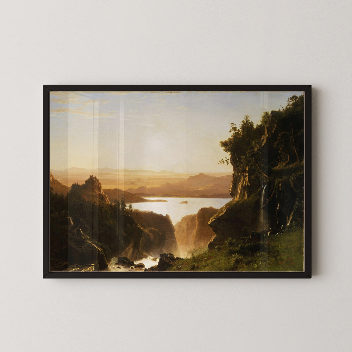 Albert Bierstadt — Island Lake | Landscape Fine Art Print - 9ArtPrints
